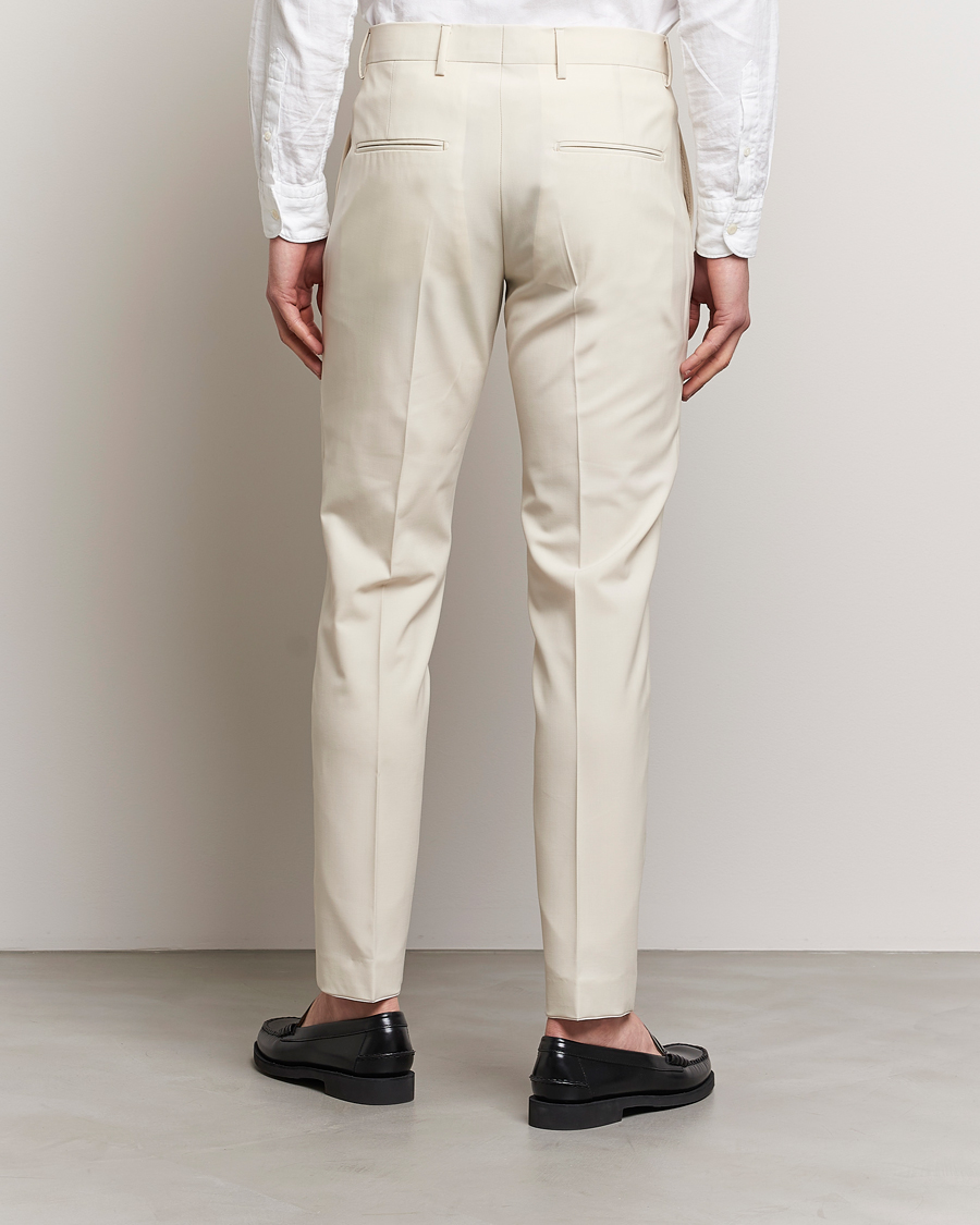 Hombres | Pantalones | Tiger of Sweden | Tenuta Wool Trousers Light Ivory