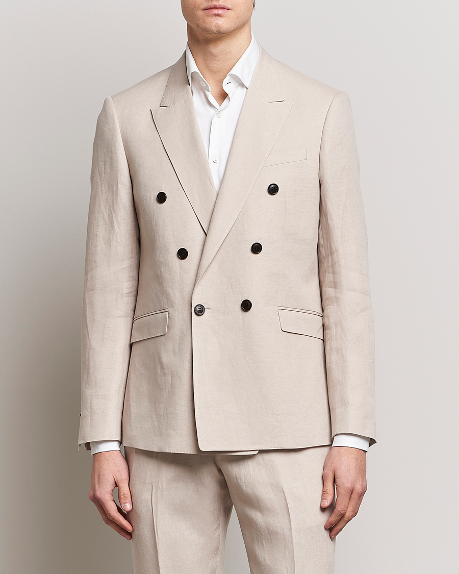 Hombres | Blazers | Tiger of Sweden | Heldin Linen Blazer Cream Sand