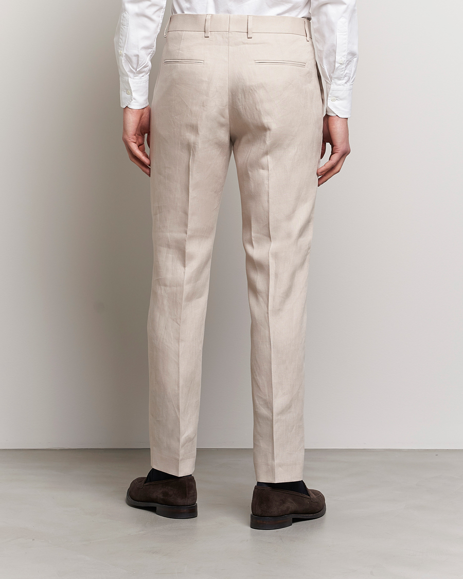 Hombres | Pantalones | Tiger of Sweden | Tenutas Linen Trousers Cream Sand