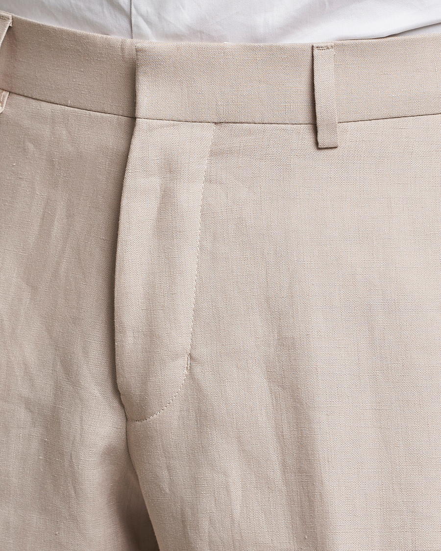 Hombres | Pantalones | Tiger of Sweden | Tenutas Linen Trousers Cream Sand