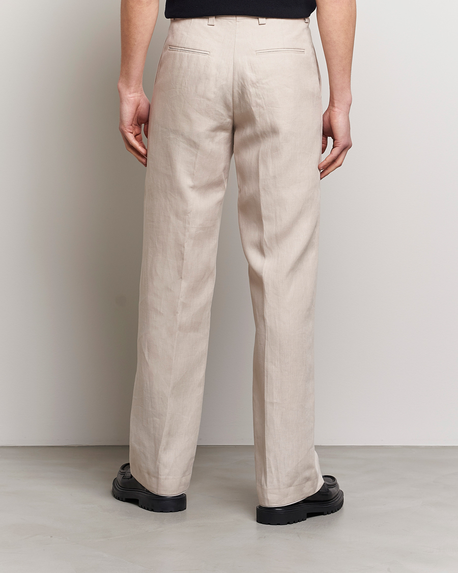 Hombres | Pantalones | Tiger of Sweden | Tayson Linen Trousers Cream Sand