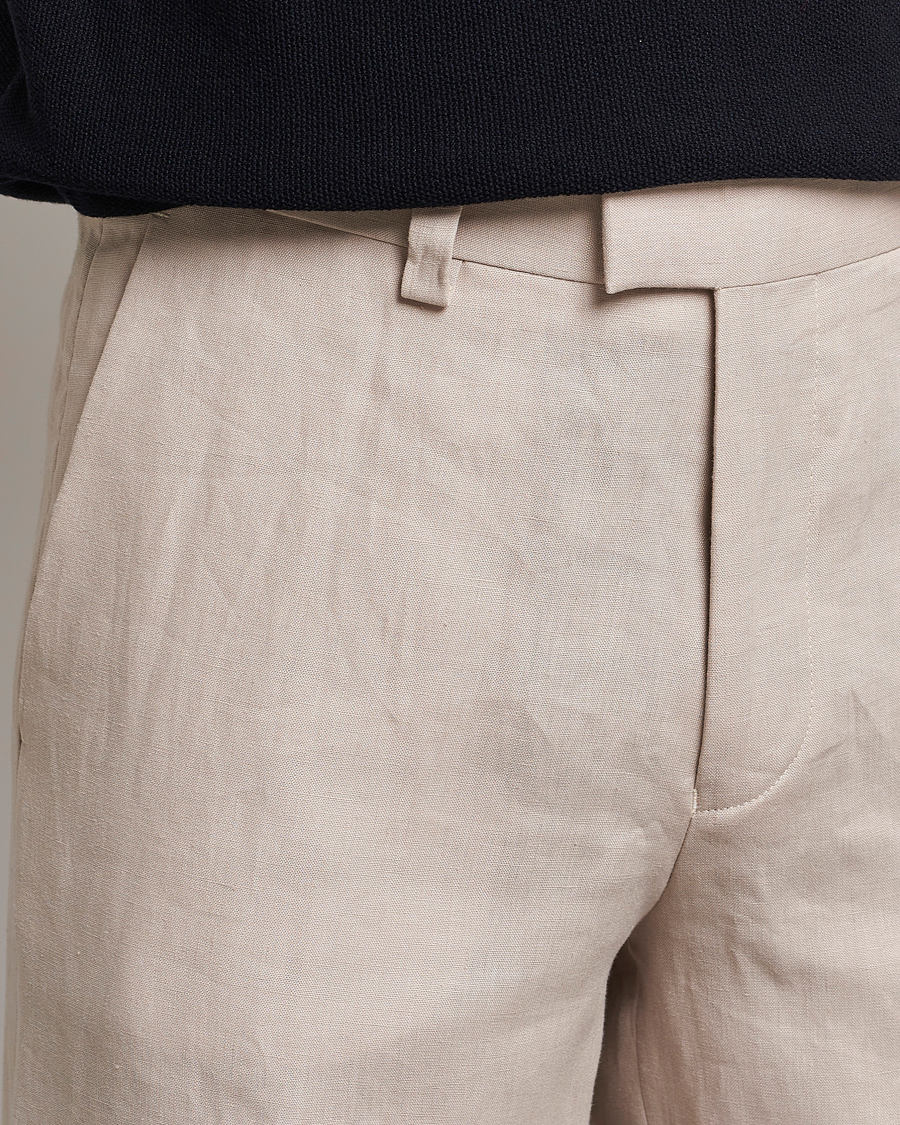 Hombres | Pantalones | Tiger of Sweden | Tayson Linen Trousers Cream Sand