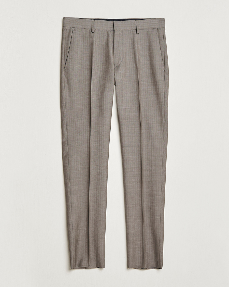 Hombres | Pantalones | Tiger of Sweden | Tenuta Wool Trousers Dark Sand