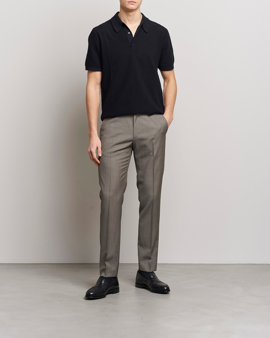 Hombres | Pantalones | Tiger of Sweden | Tenuta Wool Trousers Dark Sand