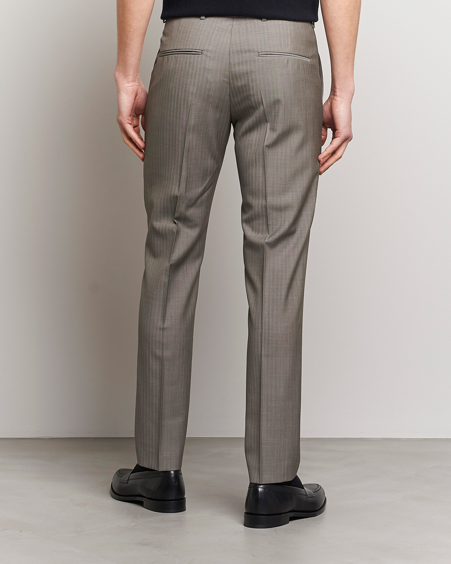 Hombres | Pantalones | Tiger of Sweden | Tenuta Wool Trousers Dark Sand