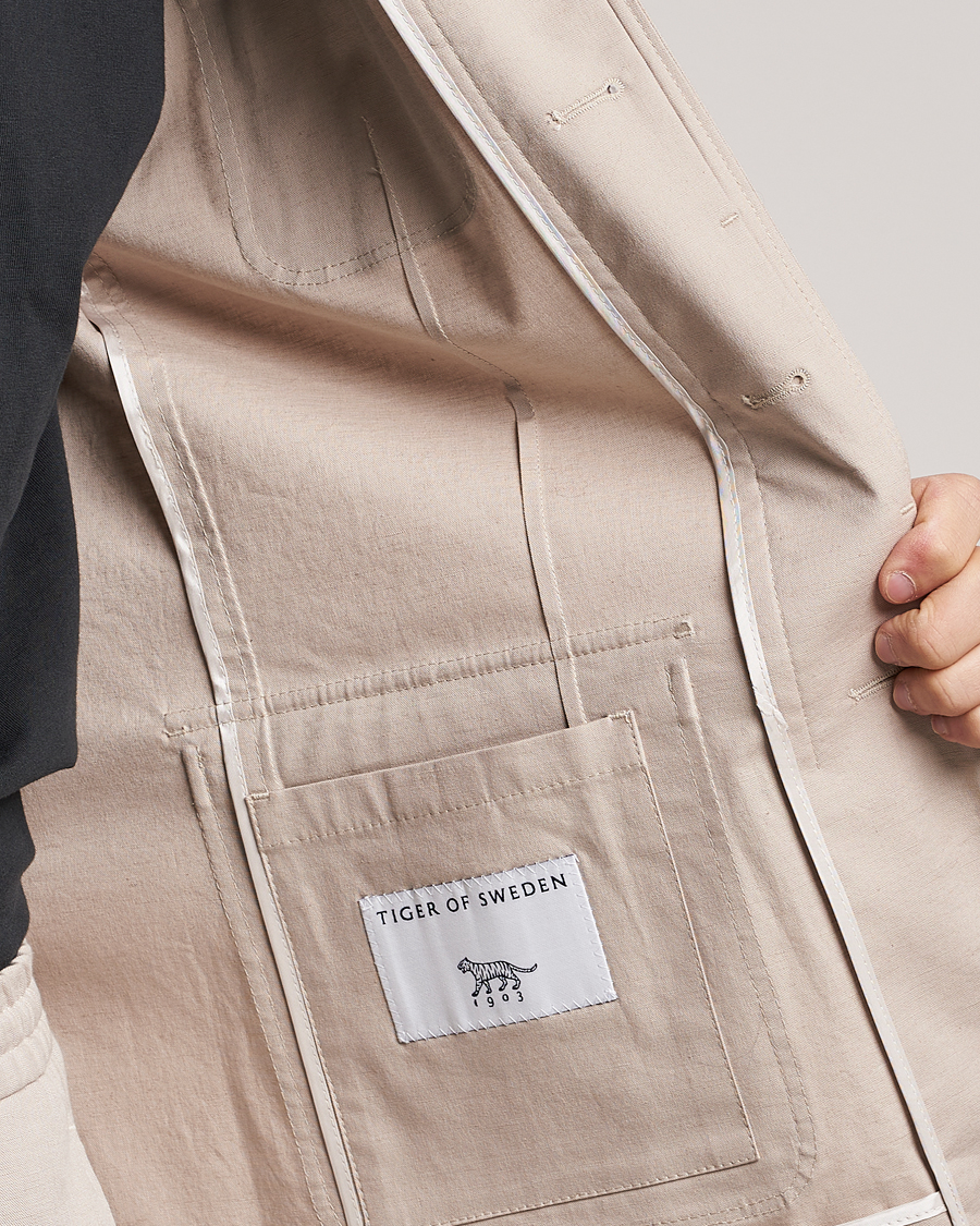 Hombres | Abrigos y chaquetas | Tiger of Sweden | Jora Cotton Linen Jacket Cream Sand