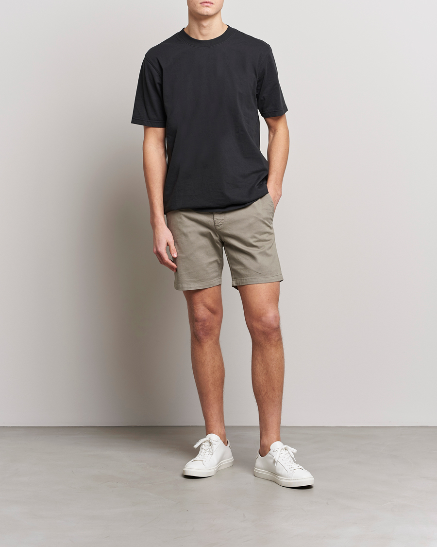 Hombres | Pantalones cortos | Tiger of Sweden | Caid Cotton Shorts Dusty Green