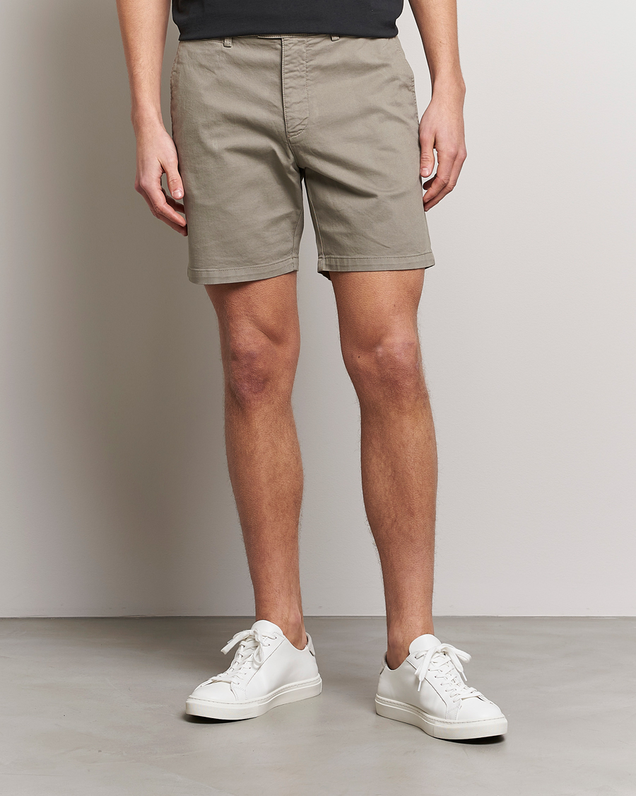 Hombres | Pantalones cortos | Tiger of Sweden | Caid Cotton Shorts Dusty Green