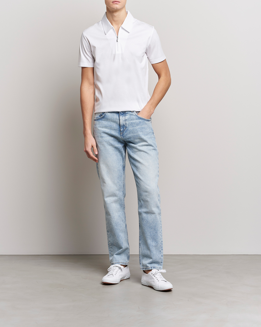 Hombres | Camisas | Tiger of Sweden | Laron Mercerized Cotton Shirt Pure White