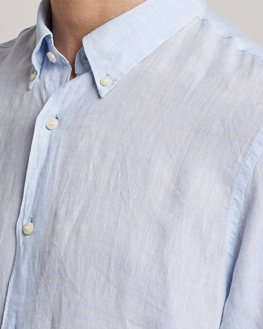 Hombres | Camisas | Tiger of Sweden | Sankt Linen Shirt Light Blue