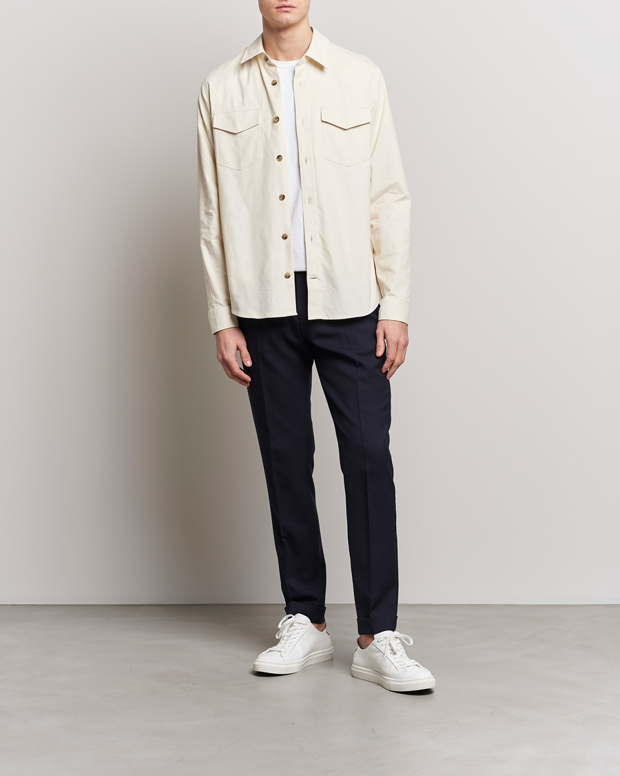 Hombres | Camisas | Tiger of Sweden | Arnou Cotton Overshirt Papirus