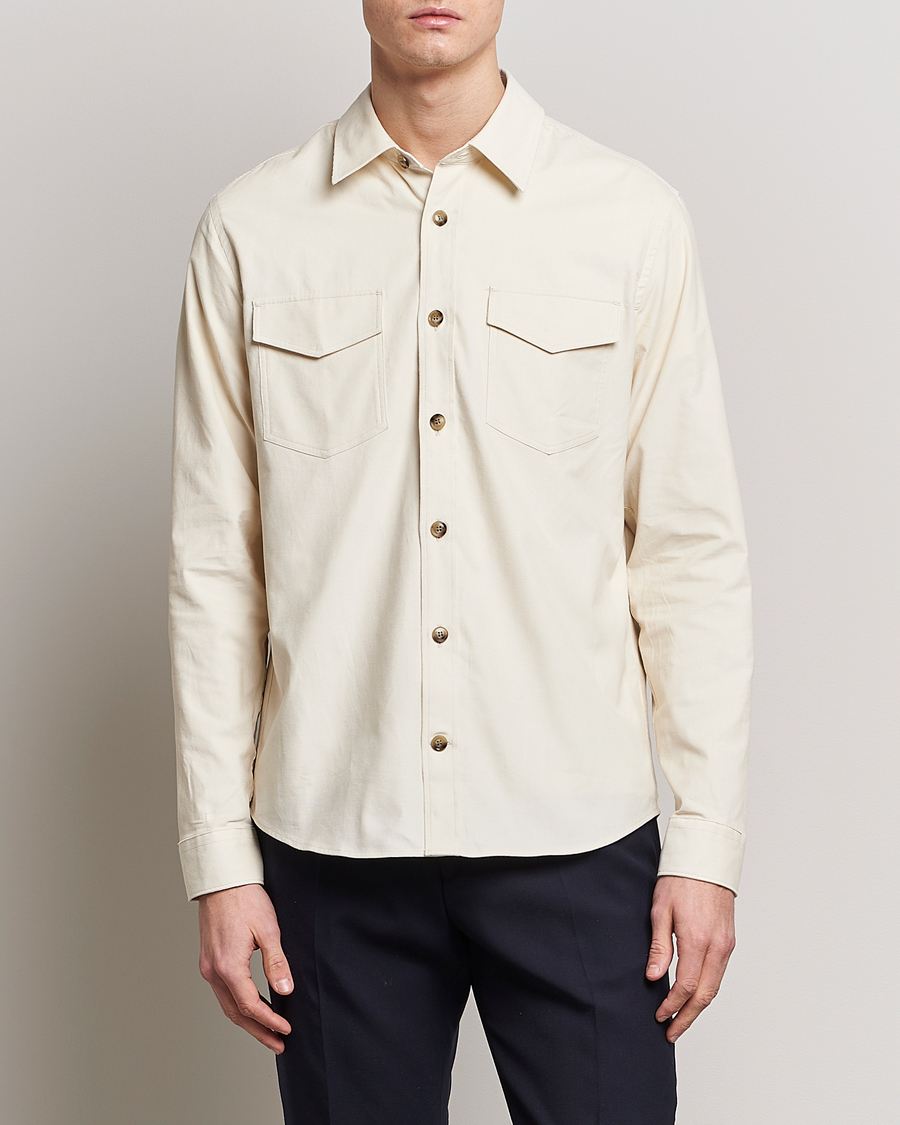 Hombres | Camisas | Tiger of Sweden | Arnou Cotton Overshirt Papirus