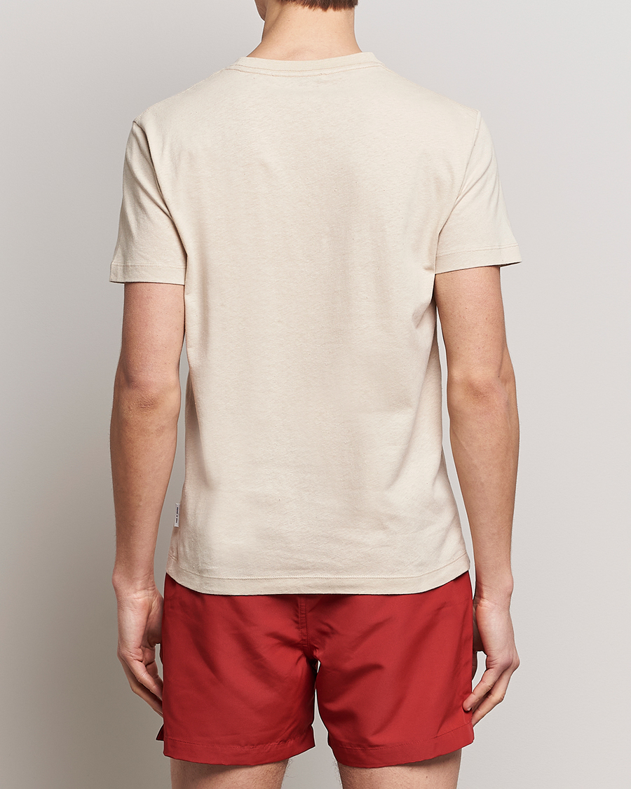 Hombres | Camisetas | Tiger of Sweden | Dillan Linen Cotton T-Shirt Cream Sand