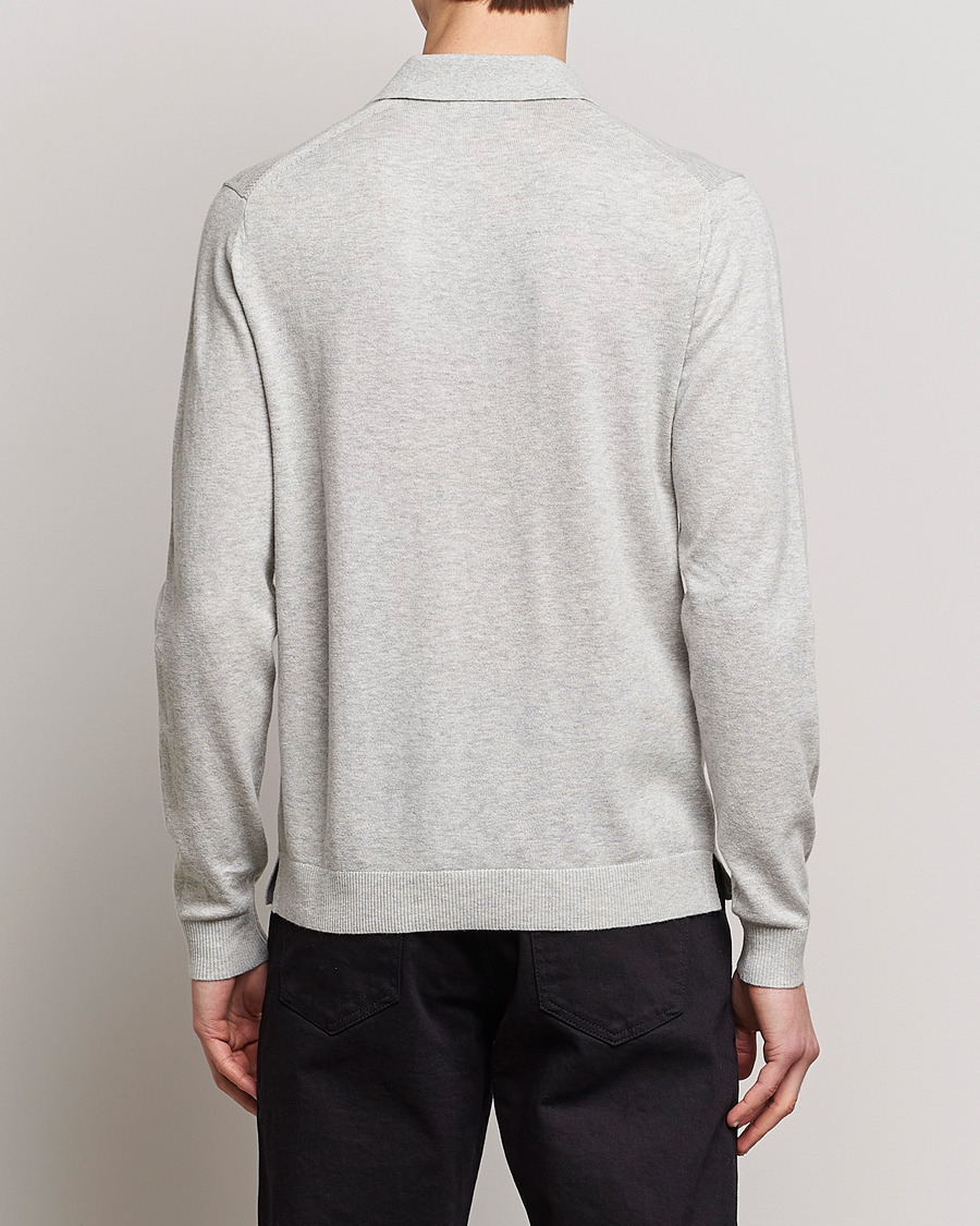 Hombres | Jerséis y prendas de punto | Tiger of Sweden | Orbit Merino Wool Half Zip Light Grey Melange