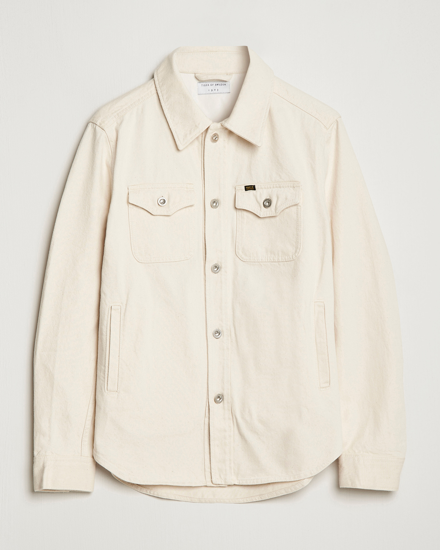 Hombres | Abrigos y chaquetas | Tiger of Sweden | Get Denim Jacket Ecru denim