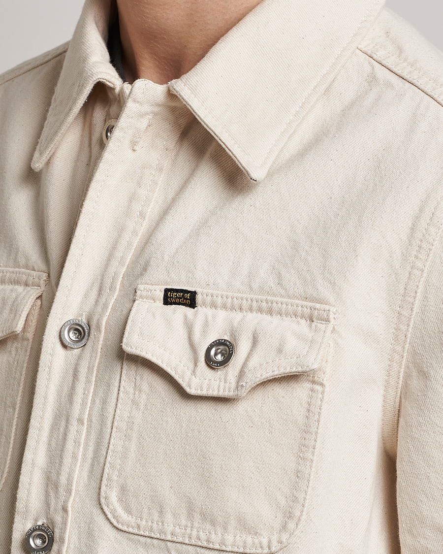 Hombres | Abrigos y chaquetas | Tiger of Sweden | Get Denim Jacket Ecru denim