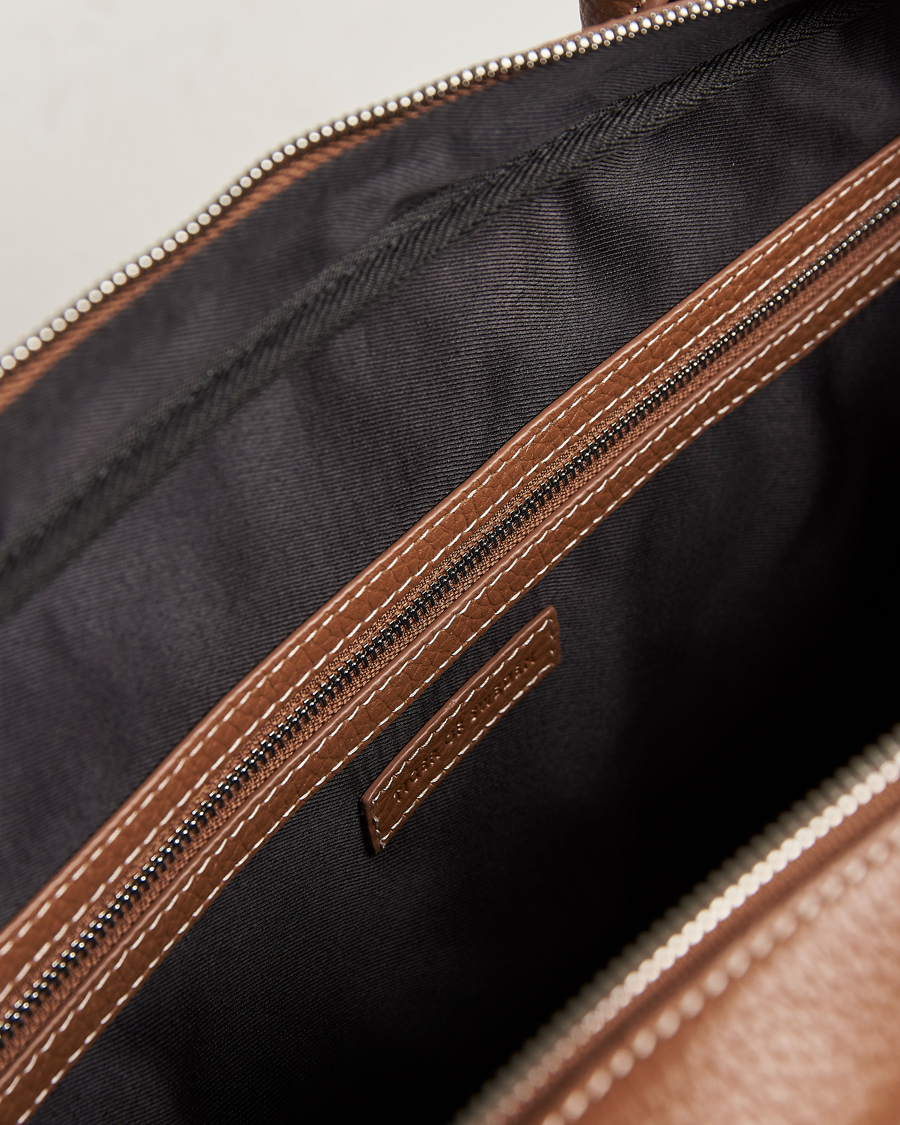 Hombres | Tiger of Sweden Beckholmen Cow Leather Computer Bag Caramel Cafe | Tiger of Sweden | Beckholmen Cow Leather Computer Bag Caramel Cafe