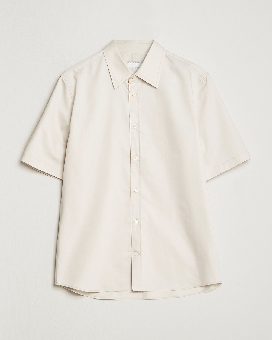 Hombres | Camisas | Tiger of Sweden | Enree Lyocell Shirt Light Ivory