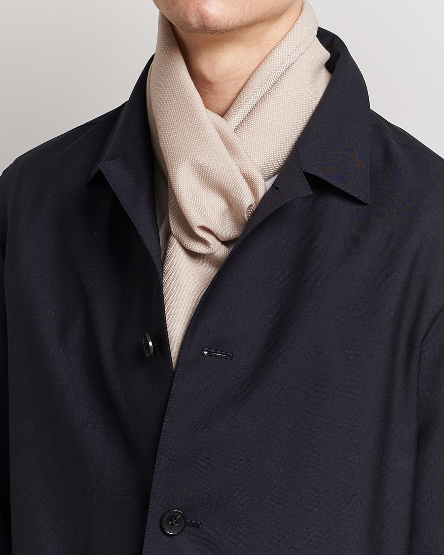 Hombres | Tiger of Sweden Salvor Wool Silk Scarf Dark Sand | Tiger of Sweden | Salvor Wool Silk Scarf Dark Sand