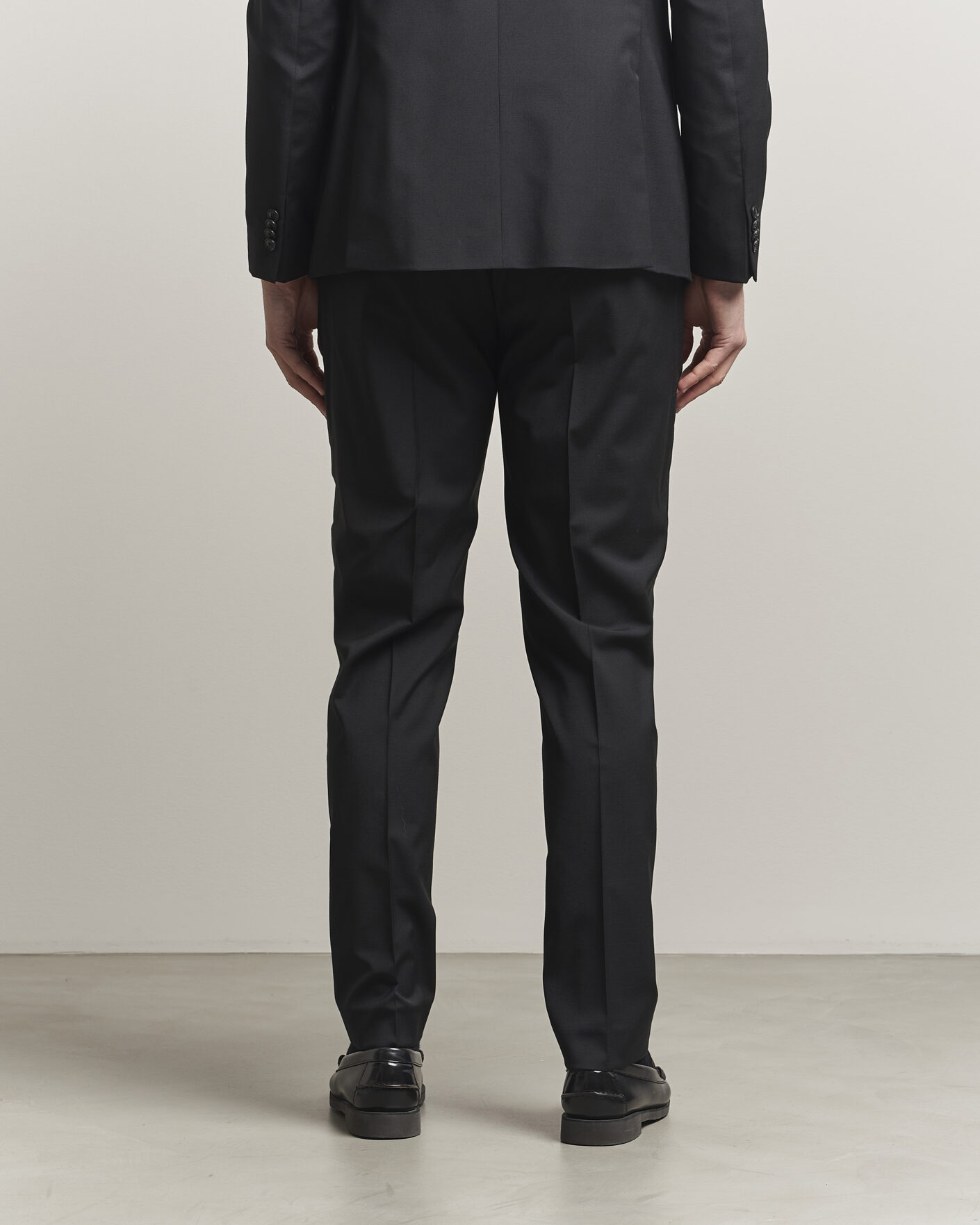 Hombres | Pantalones | Tiger of Sweden | Tenuta Wool Travel Suit Trousers Black