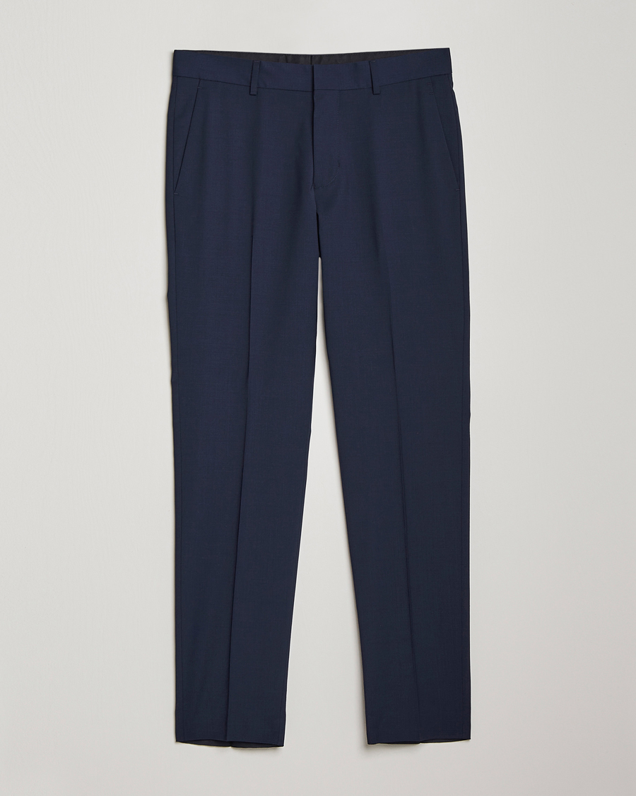 Hombres | Pantalones | Tiger of Sweden | Tenuta Wool Travel Suit Trousers Royal Blue