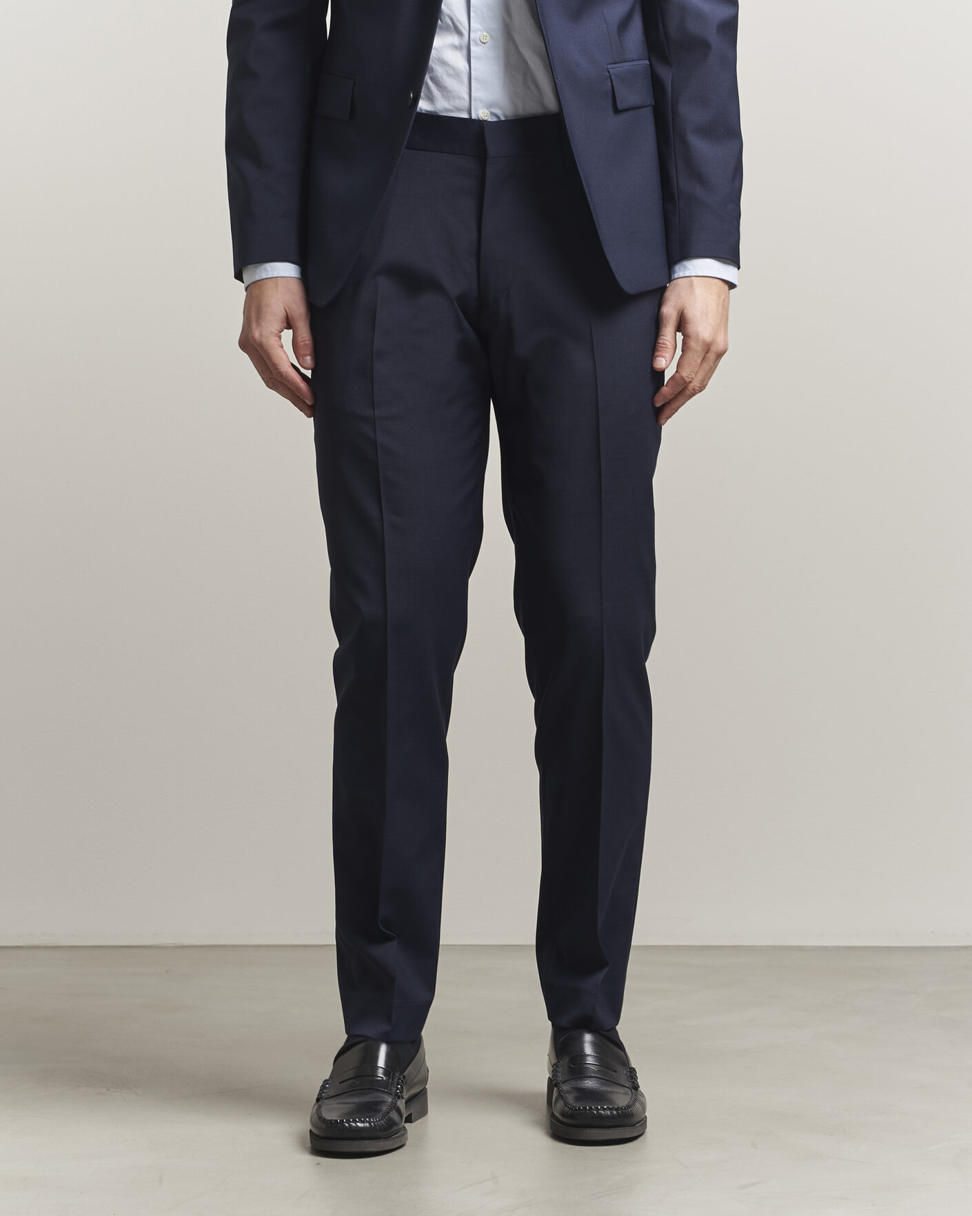 Hombres | Pantalones | Tiger of Sweden | Tenuta Wool Travel Suit Trousers Royal Blue
