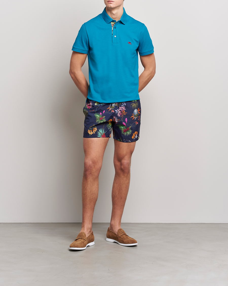 Hombres | Bañadores | Etro | Floreale Printed Swim Trunks Navy