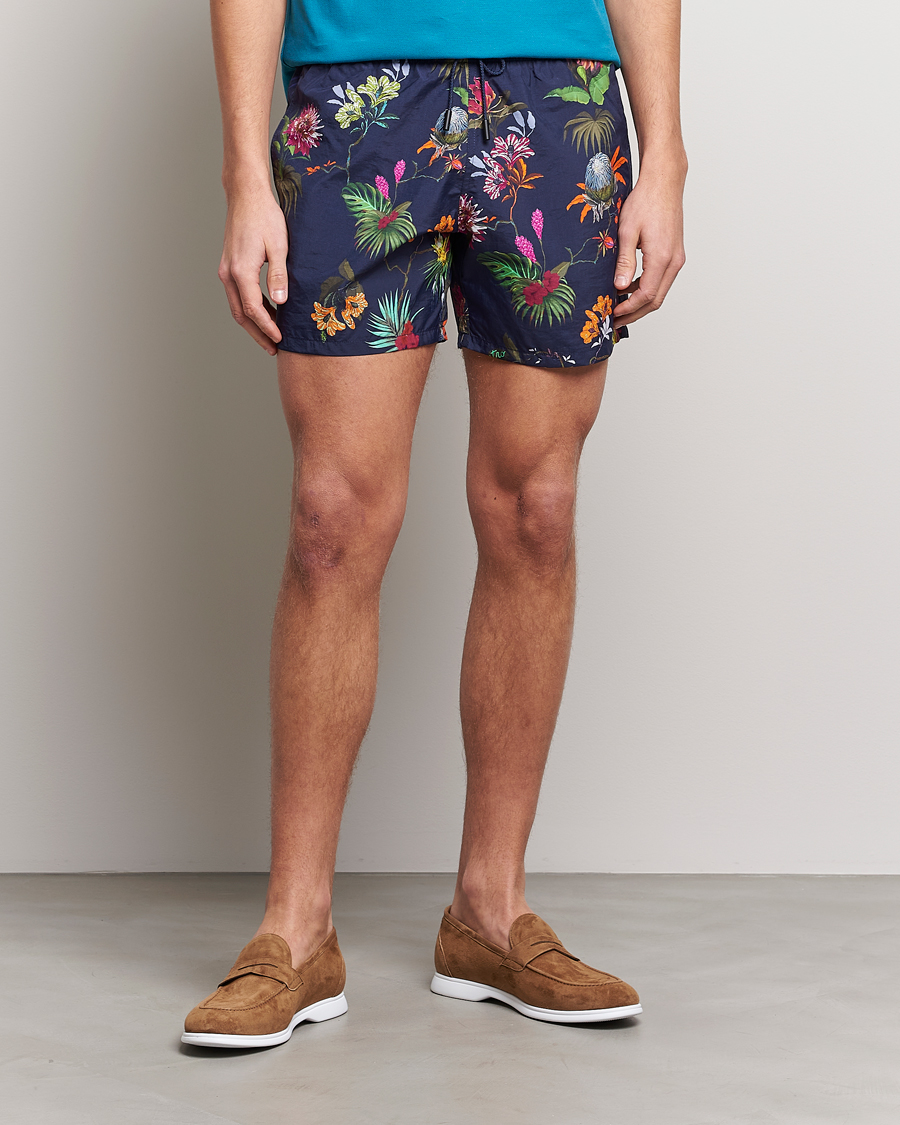 Hombres | Bañadores | Etro | Floreale Printed Swim Trunks Navy