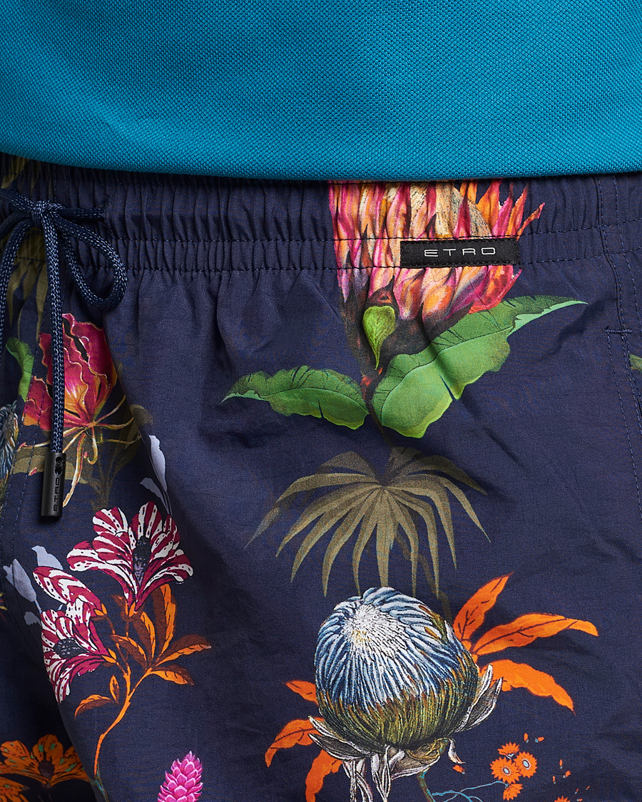 Hombres | Bañadores | Etro | Floreale Printed Swim Trunks Navy