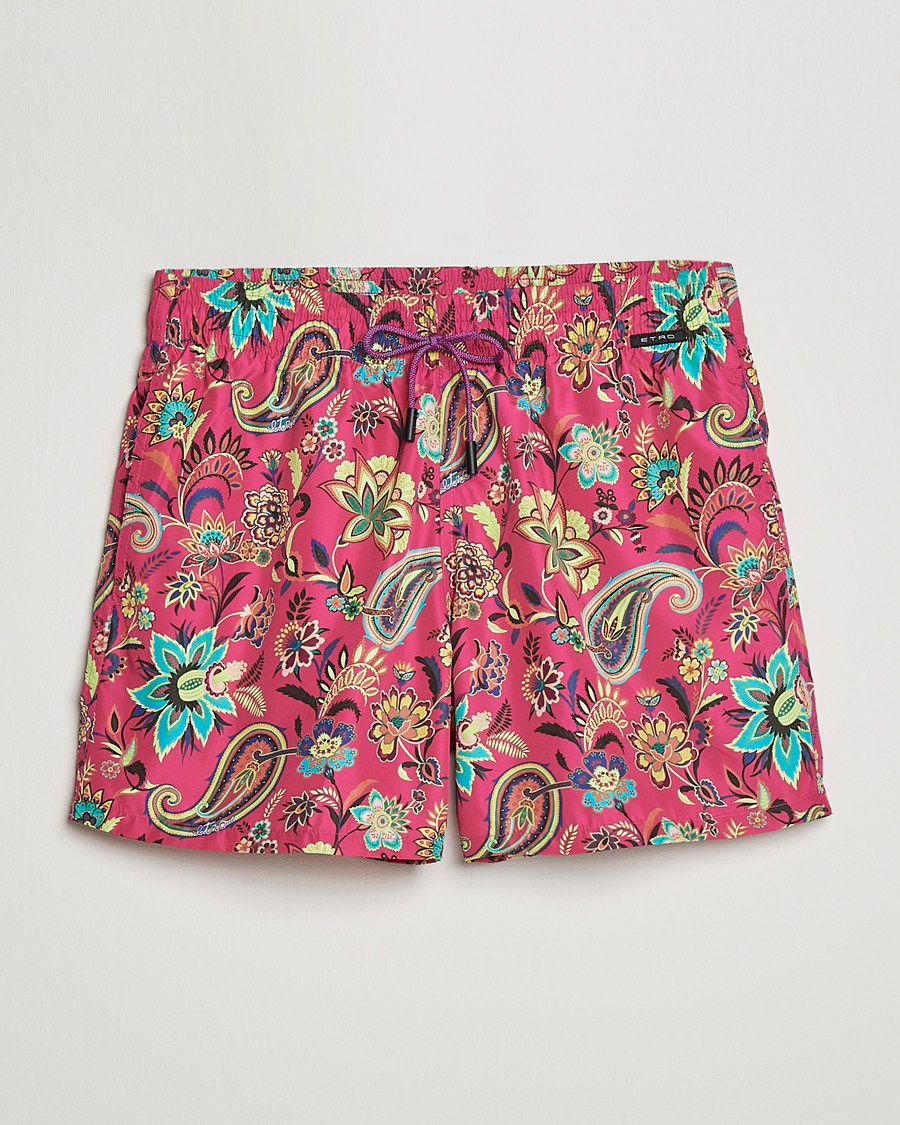 Hombres | Bañadores | Etro | Floreale Printed Swim Trunks Rosa