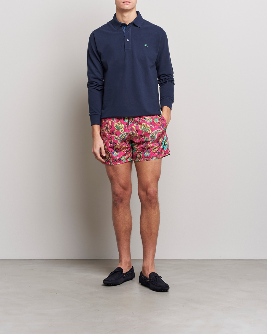 Hombres | Bañadores | Etro | Floreale Printed Swim Trunks Rosa