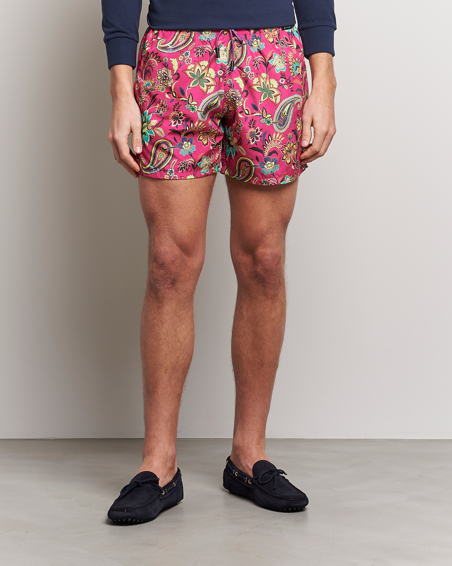 Hombres | Bañadores | Etro | Floreale Printed Swim Trunks Rosa