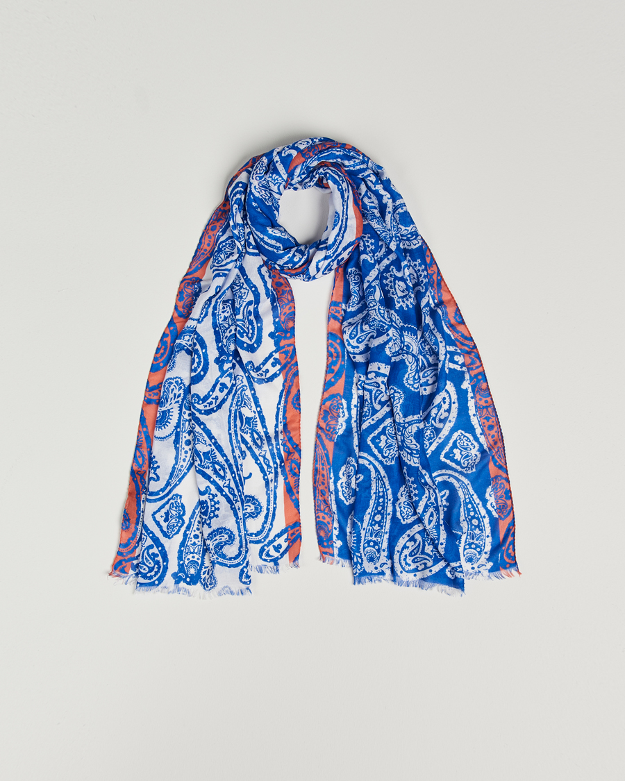 Hombres | Etro Shaal Nur Cashmere Blend Scarf Blue | Etro | Shaal Nur Cashmere Blend Scarf Blue