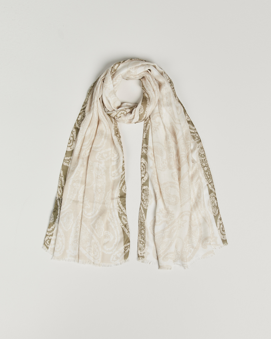 Hombres | Etro Shaal Nur Cashmere Blend Scarf White | Etro | Shaal Nur Cashmere Blend Scarf White