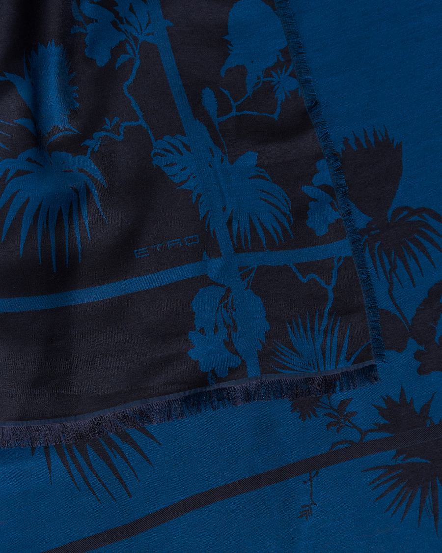 Hombres | Etro Jacquard Floreale Scarf Navy | Etro | Jacquard Floreale Scarf Navy