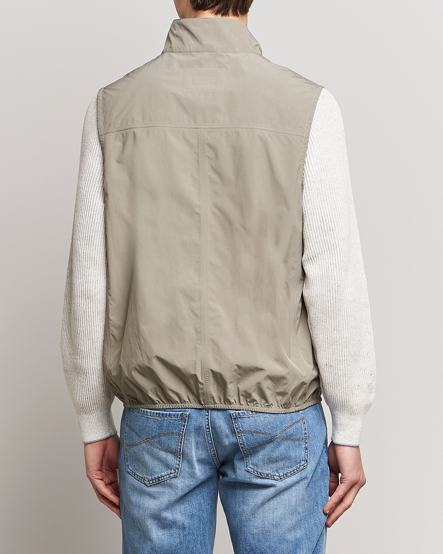 Hombres | Chalecos | Brunello Cucinelli | Lightweight Nylon Gilet Olive