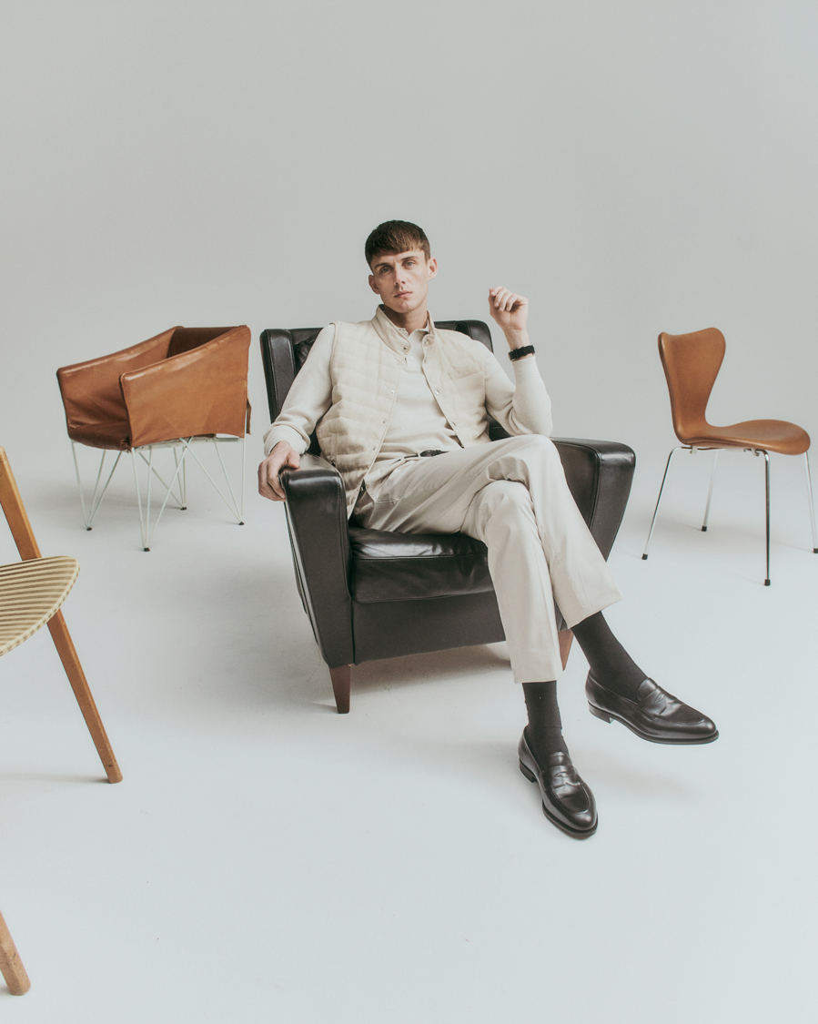 Hombres | Chalecos | Brunello Cucinelli | Cotton/Linen Gilet Light Beige