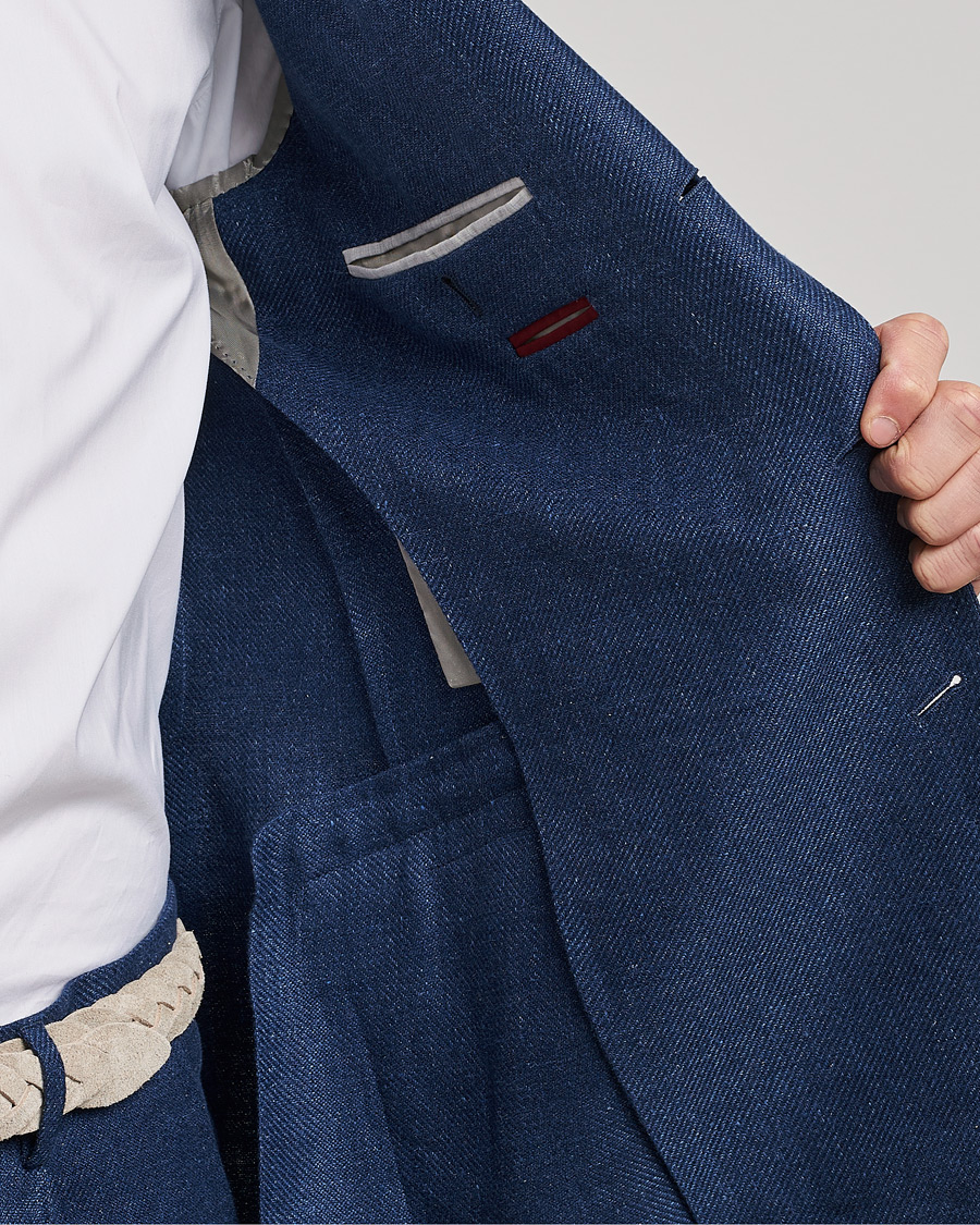 Hombres | Trajes | Brunello Cucinelli | Linen/Silk Suit Royal Blue