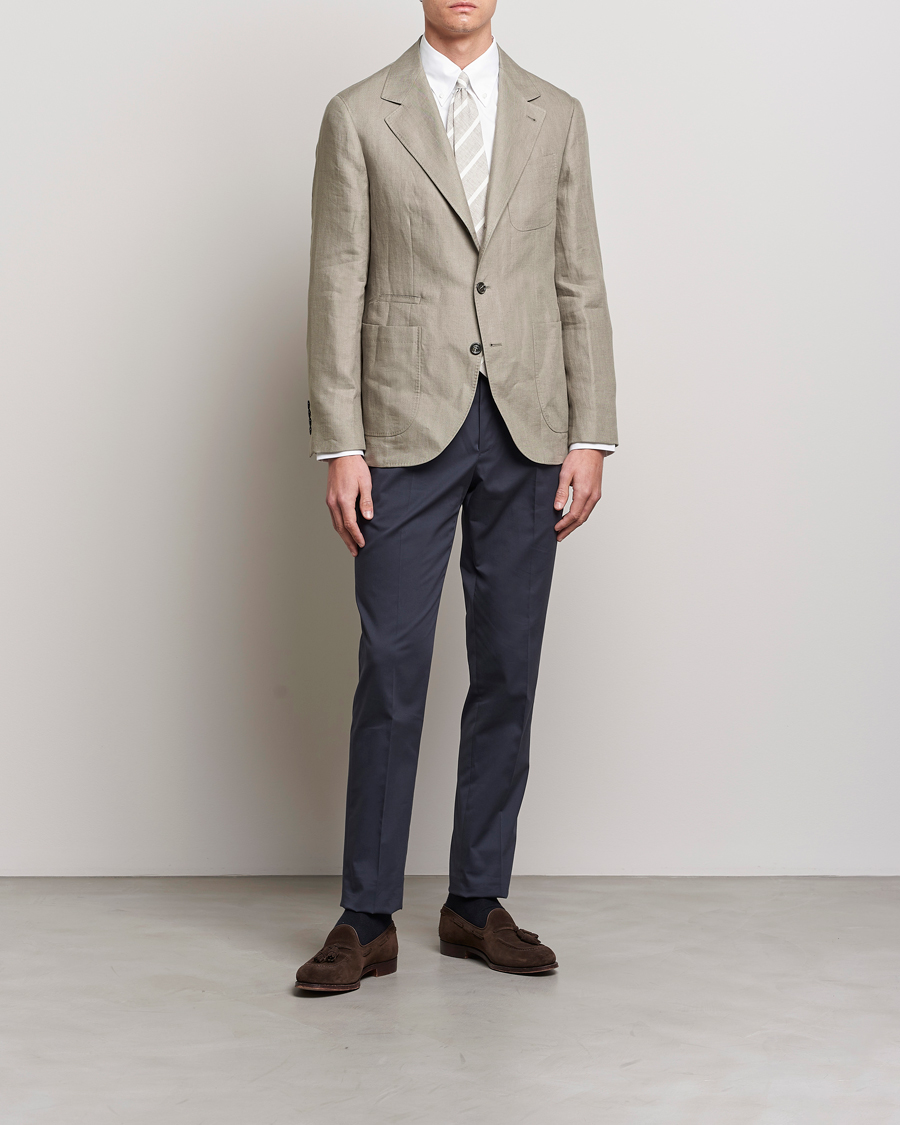 Hombres | Blazers | Brunello Cucinelli | Linen Blazer Olive