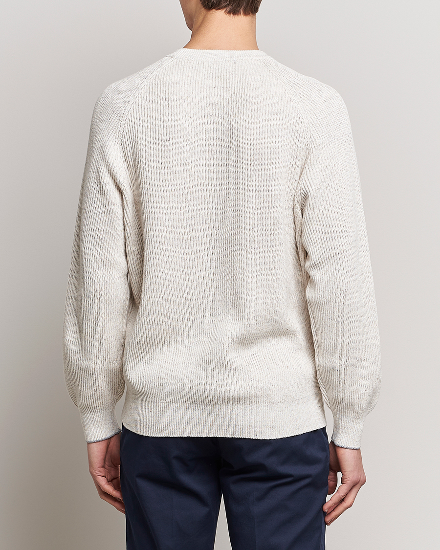 Hombres | Jerséis y prendas de punto | Brunello Cucinelli | Chine Rib Sweater Light Beige