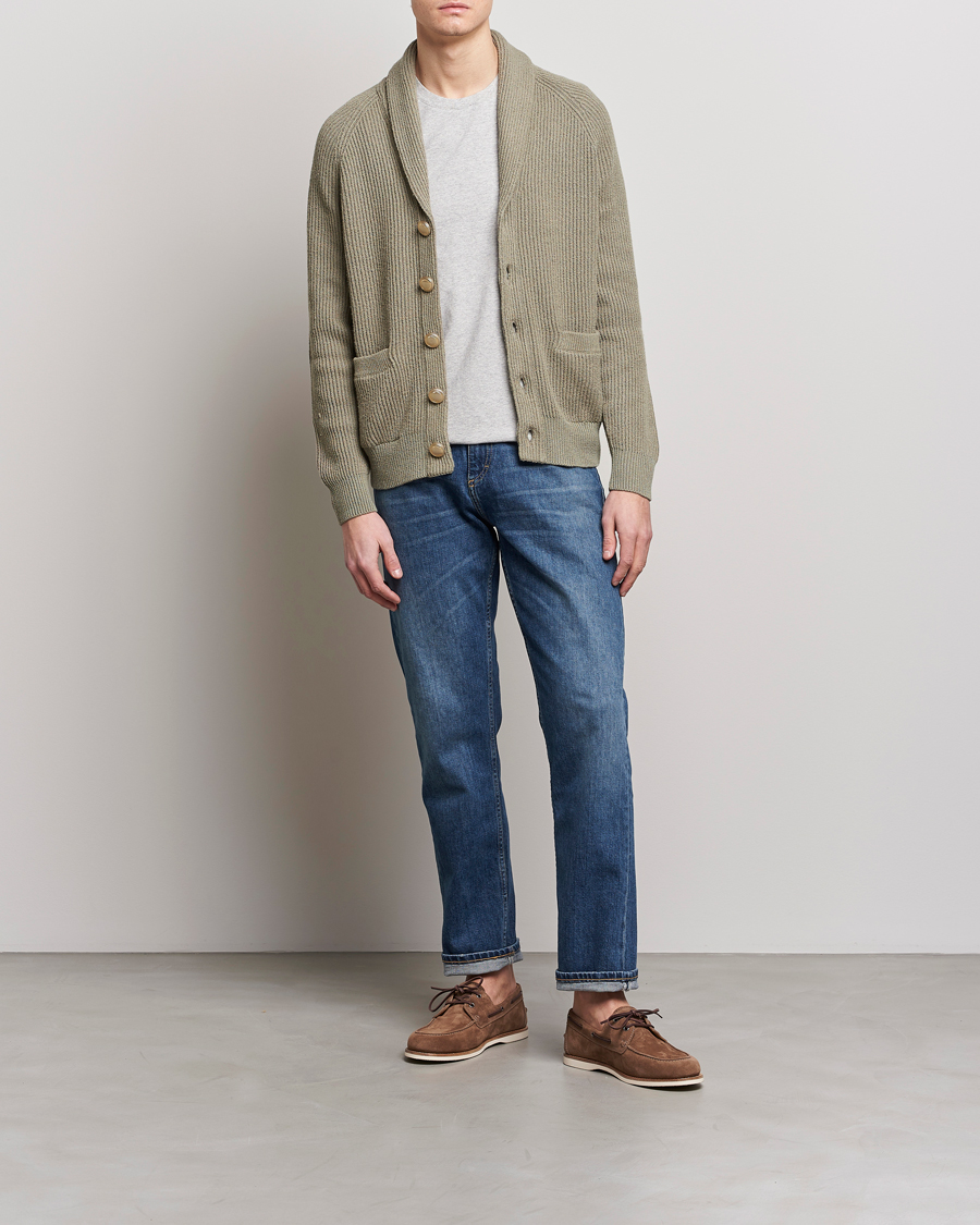 Hombres | Jerséis y prendas de punto | Brunello Cucinelli | Heavy Rib Cardigan Olive