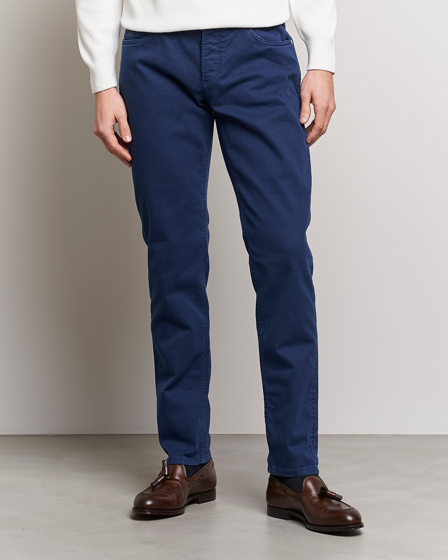 Hombres | Pantalones | Brunello Cucinelli | Slim Fit 5-Pocket Pants Dark Blue