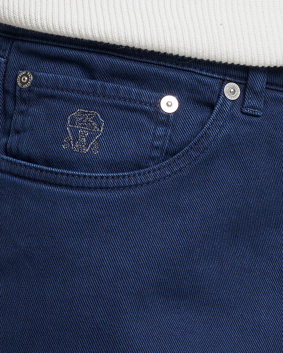 Hombres | Pantalones | Brunello Cucinelli | Slim Fit 5-Pocket Pants Dark Blue