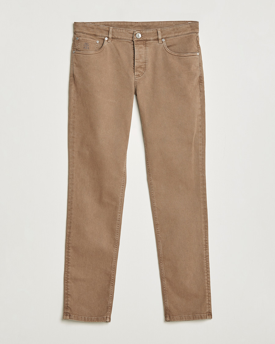 Hombres | Pantalones | Brunello Cucinelli | Slim Fit 5-Pocket Pants Beige
