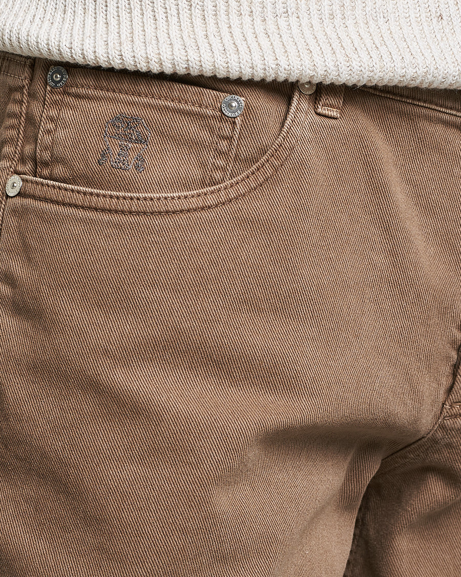 Hombres | Pantalones | Brunello Cucinelli | Slim Fit 5-Pocket Pants Beige
