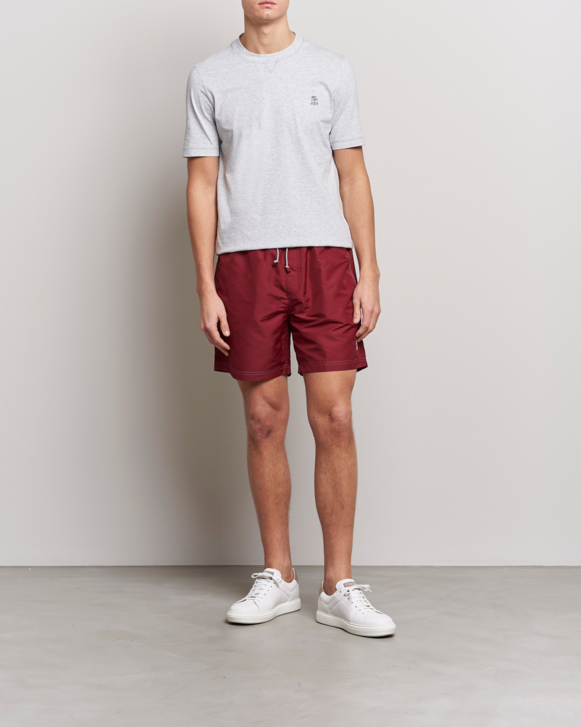 Hombres | Bañadores | Brunello Cucinelli | Nylon Swim Trunks Burgundy