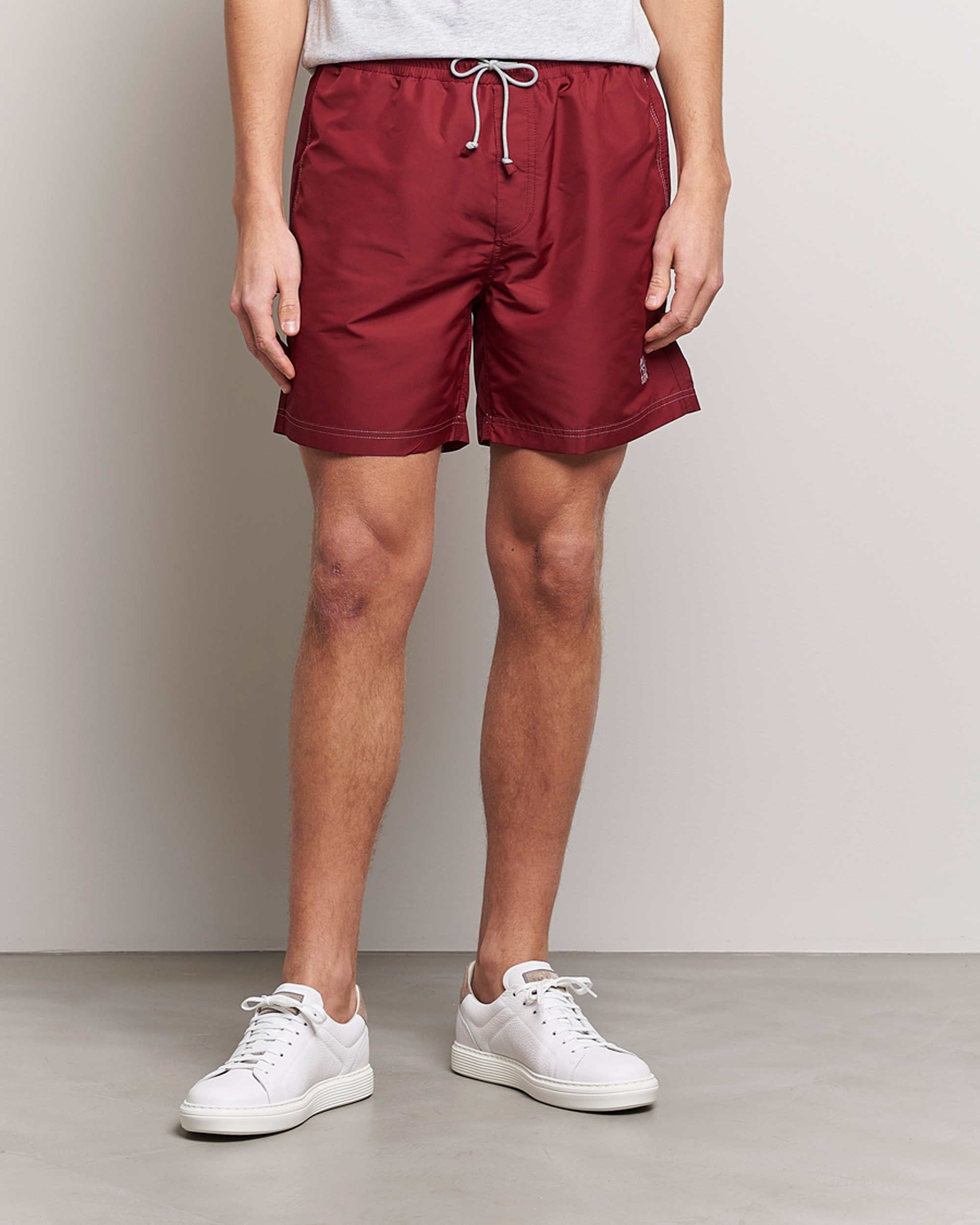 Hombres | Bañadores | Brunello Cucinelli | Nylon Swim Trunks Burgundy