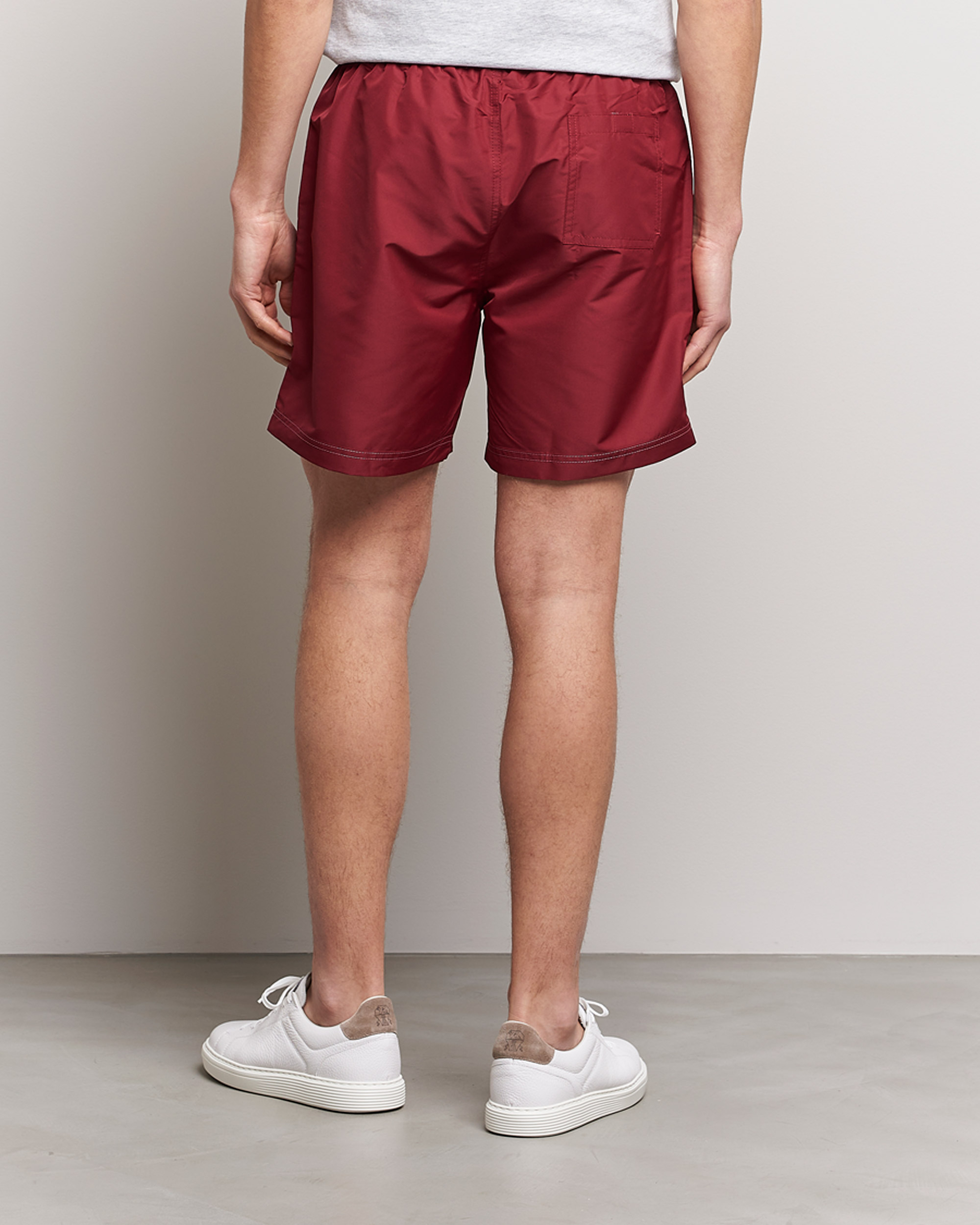 Hombres | Bañadores | Brunello Cucinelli | Nylon Swim Trunks Burgundy