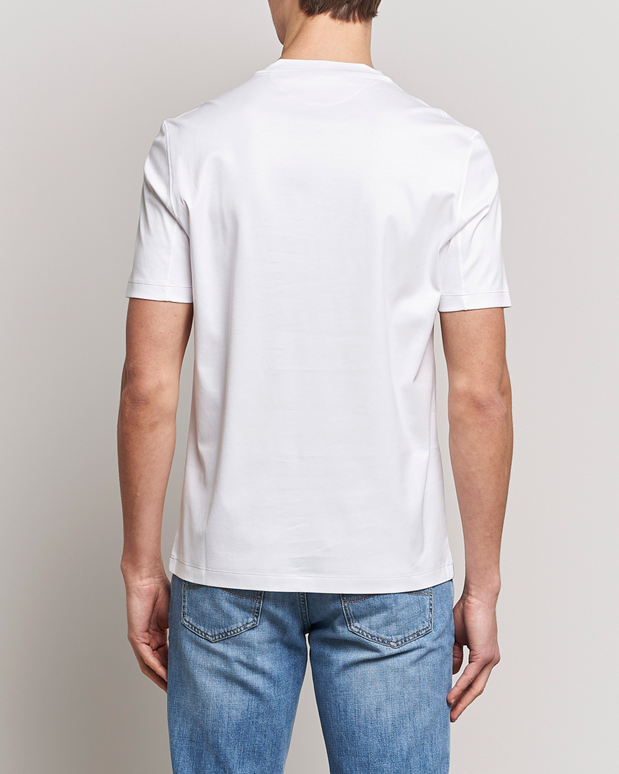 Hombres | Camisetas | Brunello Cucinelli | Short Sleeve Logo T-shirt White