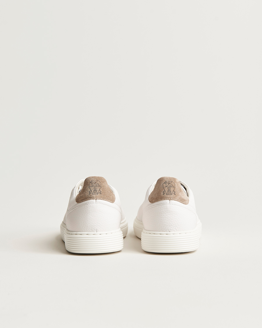 Hombres | Brunello Cucinelli Classic Sneakers White Grain Calf | Brunello Cucinelli | Classic Sneakers White Grain Calf